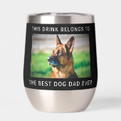 Personalisierter Best Dog Vater je Foto Schwarz (Rückseite)