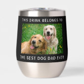 Personalisierter Best Dog Vater je Foto Schwarz (Vorderseite)