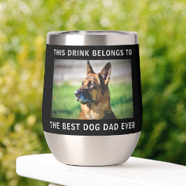 Personalisierter Best Dog Vater je Foto Schwarz
