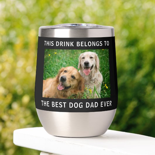 Personalisierter Best Dog Vater je Foto Schwarz