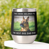 Personalisierter Best Dog Vater je Foto Schwarz