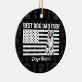 Personalisierter Best Dog Vater je German Shepherd Keramik Ornament (Rechts)