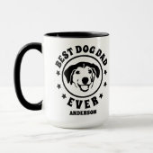 Personalisierter Best Dog Vater je Individuelle Na Tasse (Links)