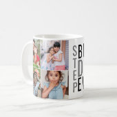 Personalisierter Best Step-Vater je 6 FotoCollage Kaffeetasse (Vorderseite Links)