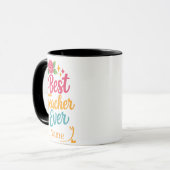 Personalisierter Best Teacher Ever Name Becher Tasse (Vorderseite Links)
