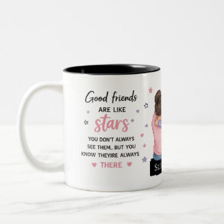 Personalisierter Beste-Freunde-Becher Zweifarbige Tasse