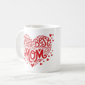 Personalisierter 'Beste Mutter der Welt'-Foto-Mug  Kaffeetasse (Vorderseite Links)