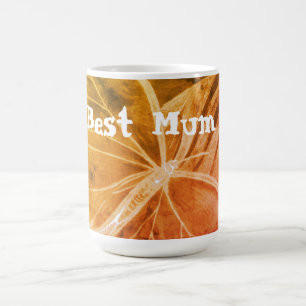 Personalisierter Beste Mutter Orange Vintage Schme Kaffeetasse