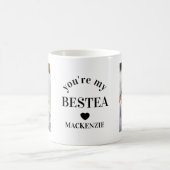 Personalisierter Bestea (Bestie + Tee) Text 2 Foto Kaffeetasse (Mittel)