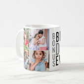 Personalisierter Bester Bonus Vater je 6 FotoColla Kaffeetasse (Vorderseite Links)