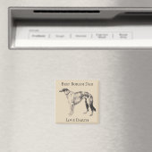Personalisierter Bester Borzoi-Vater Magnet (In Situ (Geschirrspüler))