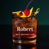 Personalisierter bester Bruder je Mit Monogramm Whiskyglas