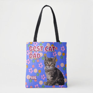 Personalisierter bester Cat Vater - Foto zum Mitta Tasche