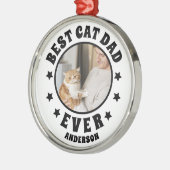 Personalisierter bester Cat Vater je benutzerdefin Ornament Aus Metall (Links)