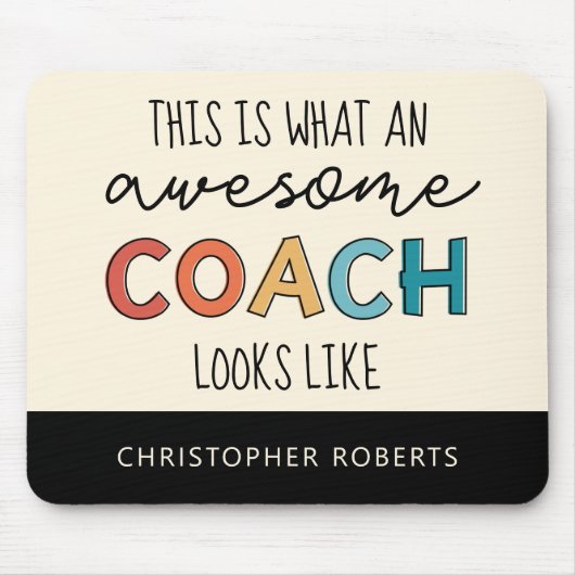 Personalisierter bester Coach je | Phantastische B Mousepad (Vorne)