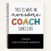 Personalisierter bester Coach je | Phantastische B Notizblock (Vorderseite)