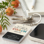 Personalisierter bester Coach je | Phantastische B Schlüsselanhänger (Vorderseite rechts)