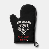 Personalisierter bester Grill-Vater je Oven Mitt u Ofenhandschuh (Vorderseite)