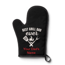 Personalisierter bester Grill-Vater je Oven Mitt u