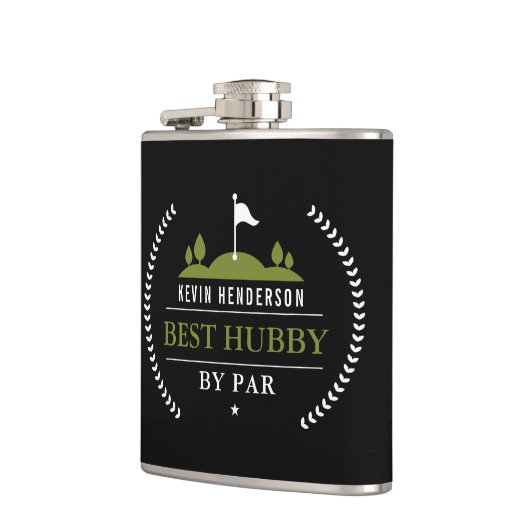 Personalisierter bester Hubby-Par Flachmann (Links)