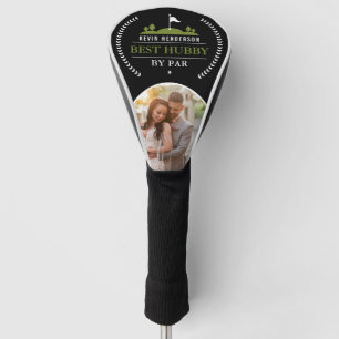 Personalisierter bester Hubby-Par-Foto Golf Headcover