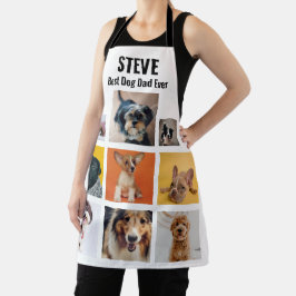 Personalisierter bester Hund Vater je Foto Collage Schürze