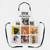 Personalisierter bester Hund Vater je Foto Collage Schürze (Vorderseite)
