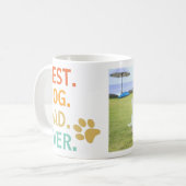 Personalisierter bester Hund-Vater je. Tasse (Vorderseite Links)