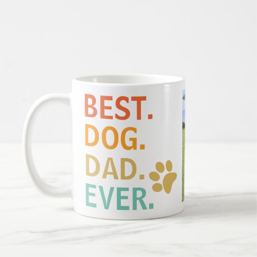 Personalisierter bester Hund-Vater je. Tasse (Links)