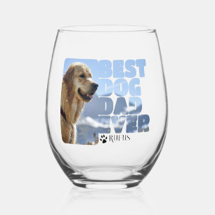 Personalisierter bester Hundedaddy überhaupt Weinglas Ohne Stiel