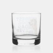 Personalisierter bester Hundevater Whiskyglas (Rückseite)
