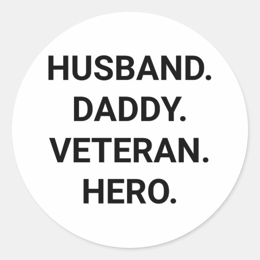 Personalisierter bester Husband-Vater Daddy Vatert Runder Aufkleber (Vorderseite)