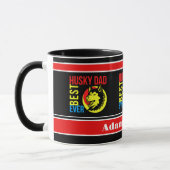 Personalisierter bester Husky-Vater je Tasse (Links)