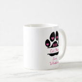 Personalisierter Bester Katzenmutter Pfotenabdruck Kaffeetasse (VorderseiteRechts)