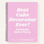 Personalisierter Bester Kuchendekorator je Zitat R Notizblock (Vorderseite)