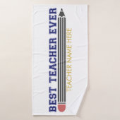 Personalisierter bester Lehrer je - individuelles Badehandtuch (Badehandtuch)