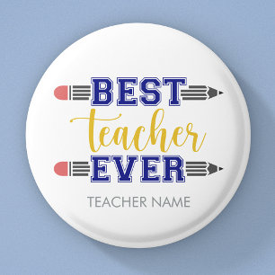 Personalisierter bester Lehrer je - individuelles  Button