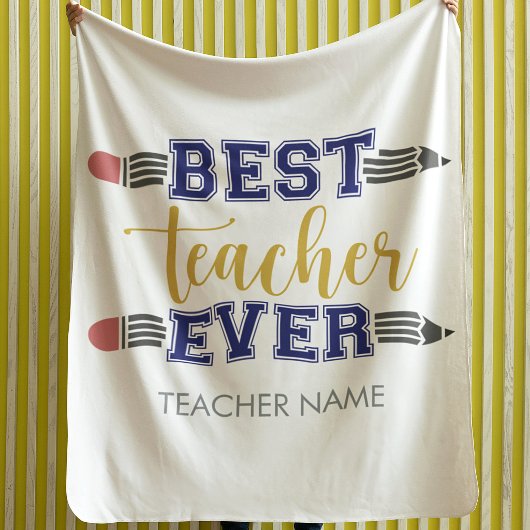 Personalisierter bester Lehrer je - individuelles Fleecedecke