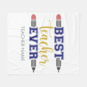 Personalisierter bester Lehrer je - individuelles Fleecedecke (Vorderseite (Horizontal))