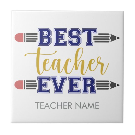 Personalisierter bester Lehrer je - individuelles Fliese (Vorderseite)
