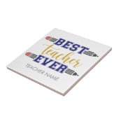 Personalisierter bester Lehrer je - individuelles Fliese (Seite)