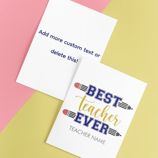 Personalisierter bester Lehrer je - individuelles Flyer