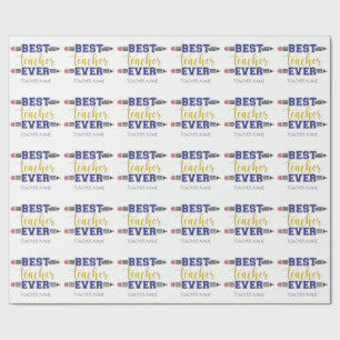 Personalisierter bester Lehrer je - individuelles  Geschenkpapier