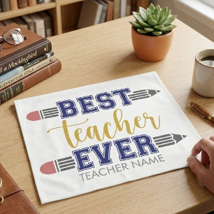 Personalisierter bester Lehrer je - individuelles Geschirrtuch