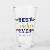 Personalisierter bester Lehrer je - individuelles Glas (Vorderseite)