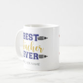 Personalisierter bester Lehrer je - individuelles  Kaffeetasse (Vorderseite Links)