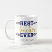 Personalisierter bester Lehrer je - individuelles  Kaffeetasse (Links)