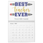 Personalisierter bester Lehrer je - individuelles  Kalender (Jan 2027)