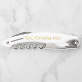 Personalisierter bester Lehrer je - individuelles Kellnermesser (Rückseite)