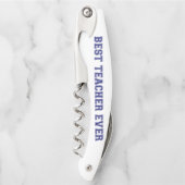 Personalisierter bester Lehrer je - individuelles Kellnermesser (Vorderseite)